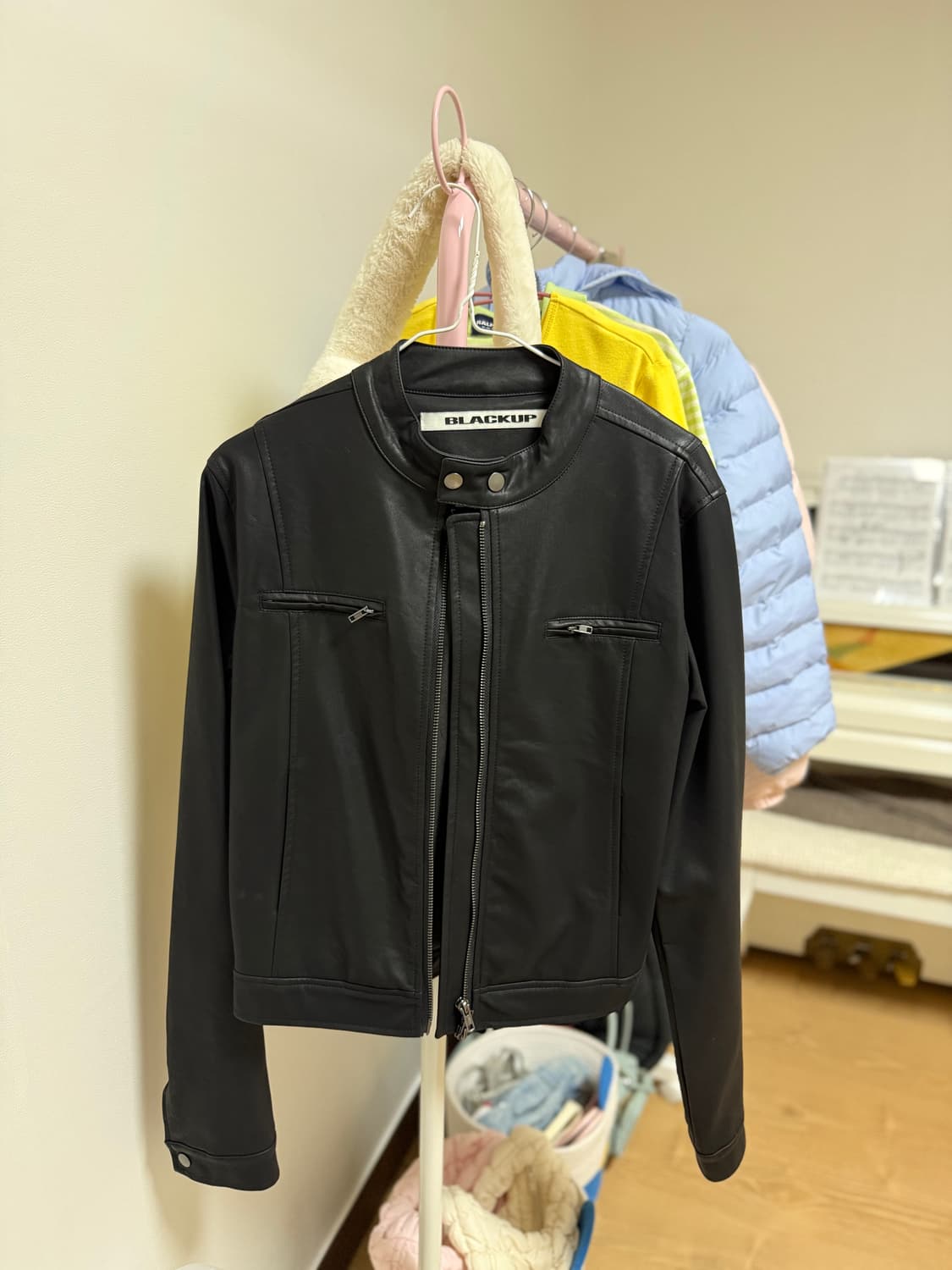 블랙업 앤즈너 레더 자켓 상품이미지2