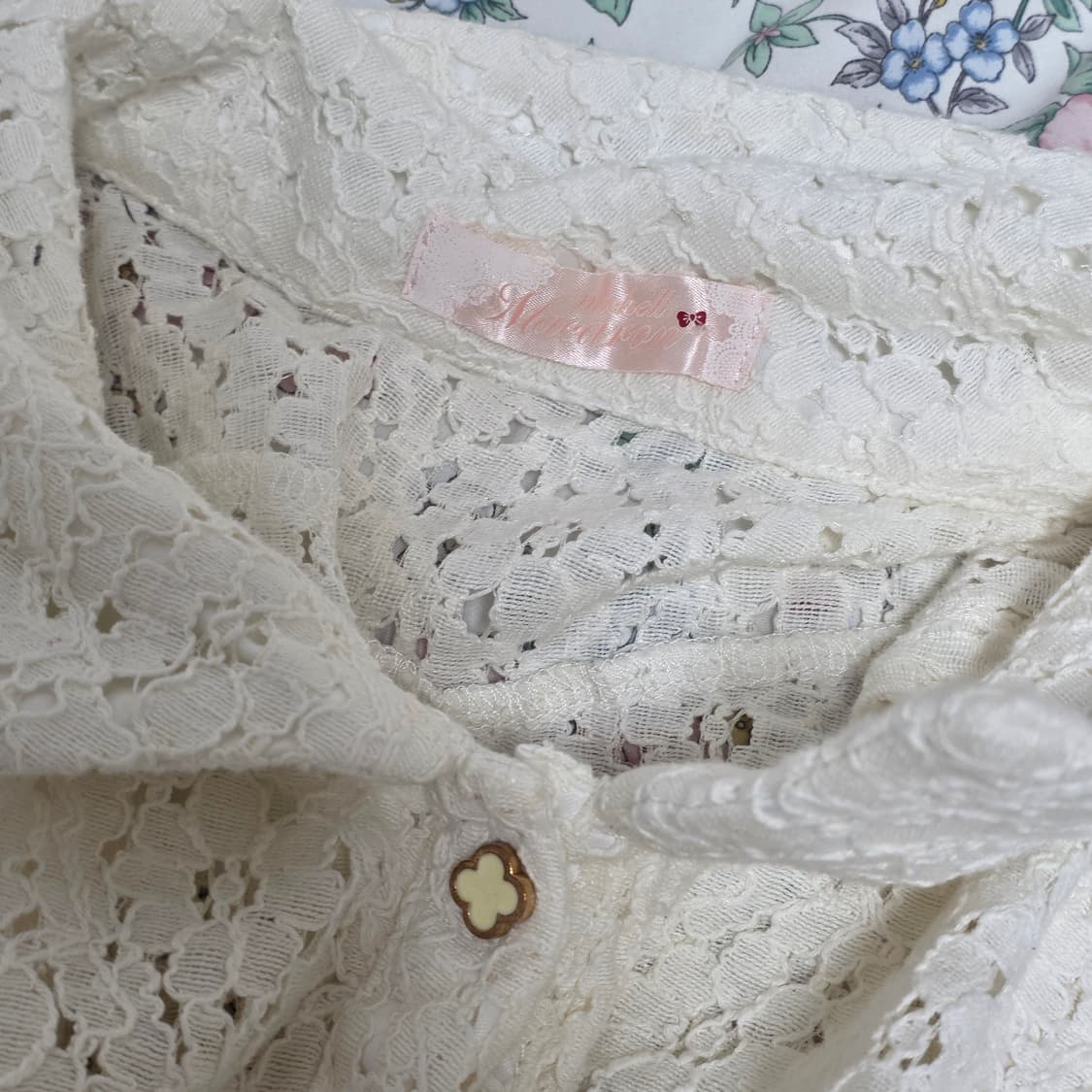 미셸마카롱 일본빈티지)스나계 히메갸루 로맨틱 니트레이스 롱원피스 상품이미지3
