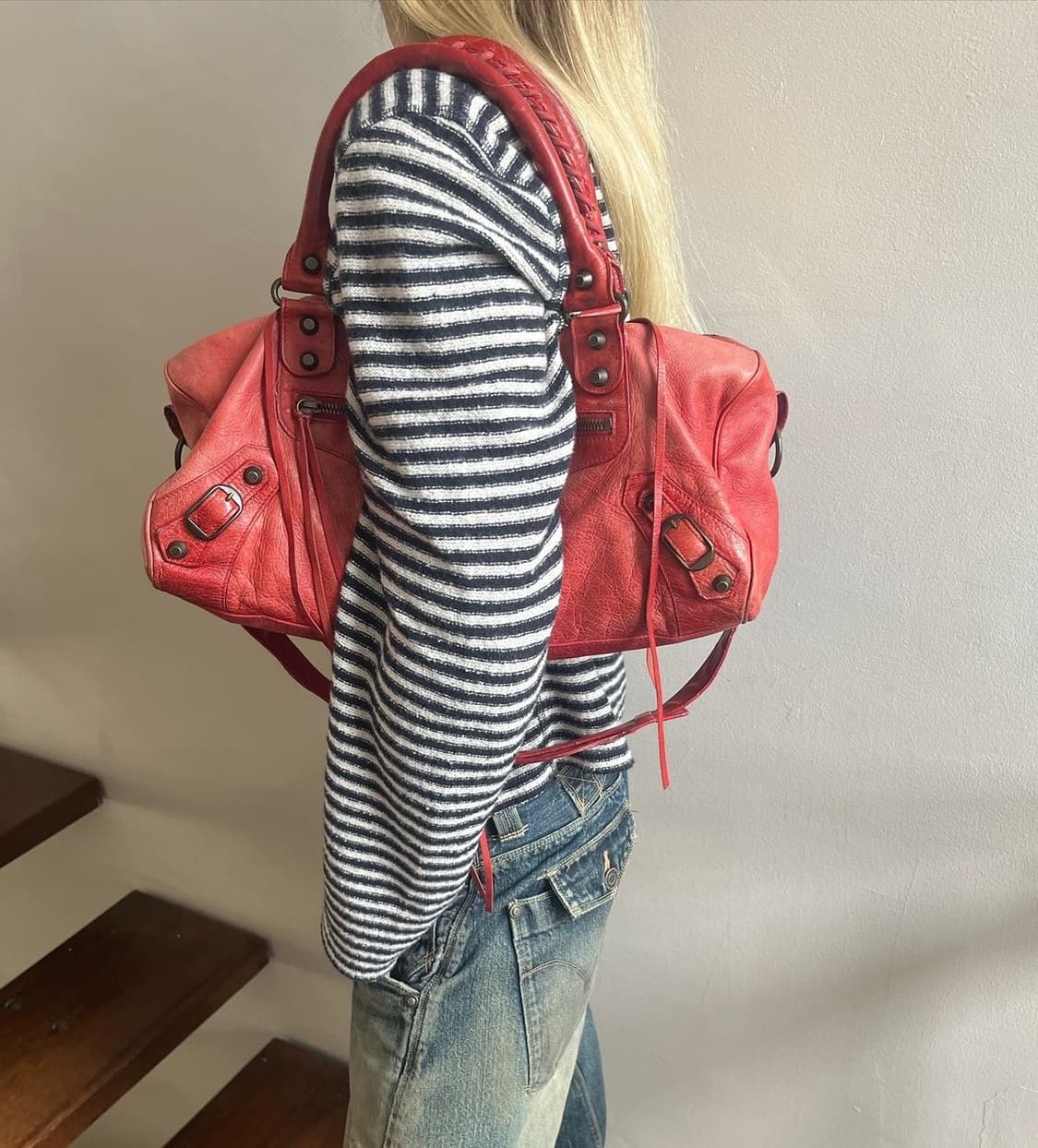 발렌시아가 클래식 모터백 에메랄드그레이 상품이미지9