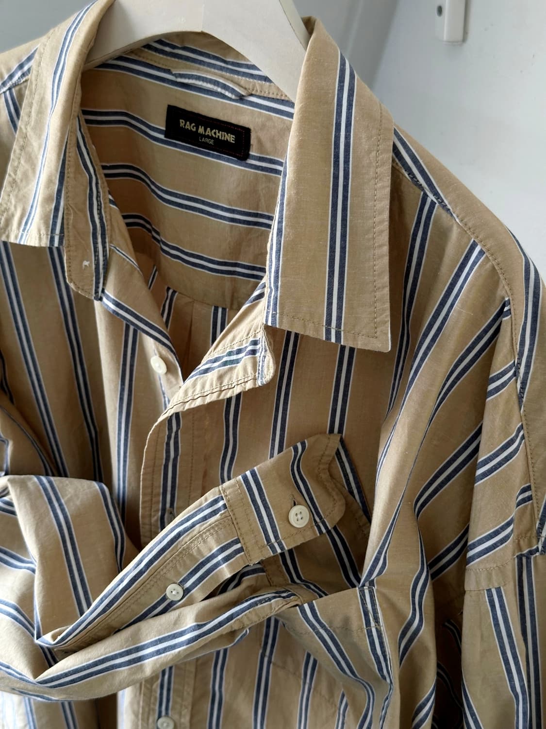 Light cotton linen stripe design shirt 상품이미지2