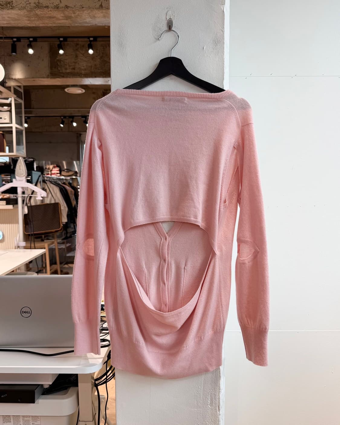 크리스토퍼 케인 핑크 컷아웃 캐시미어 가디건  상품이미지7