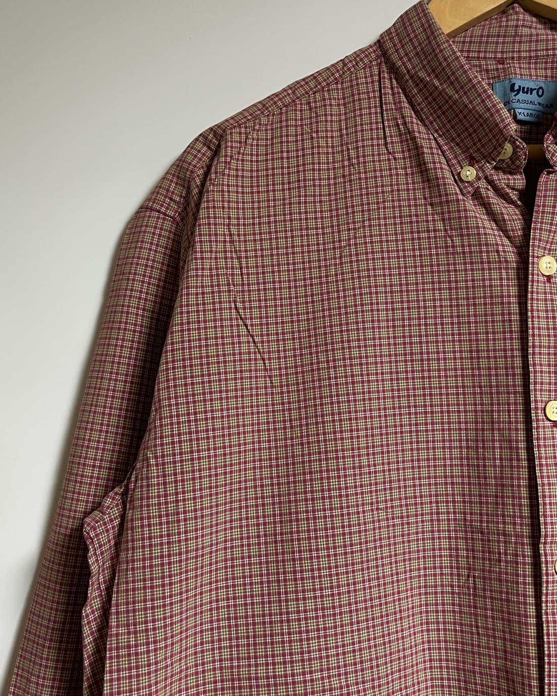 공용 YURO 잔체크 셔츠 남방 XL 상품이미지3