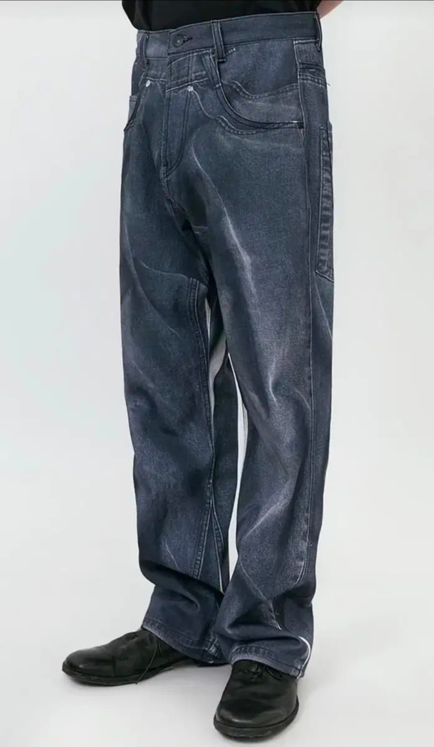 (착샷) 타이핑 미스테이크 디지털 워싱 데님 상품이미지10