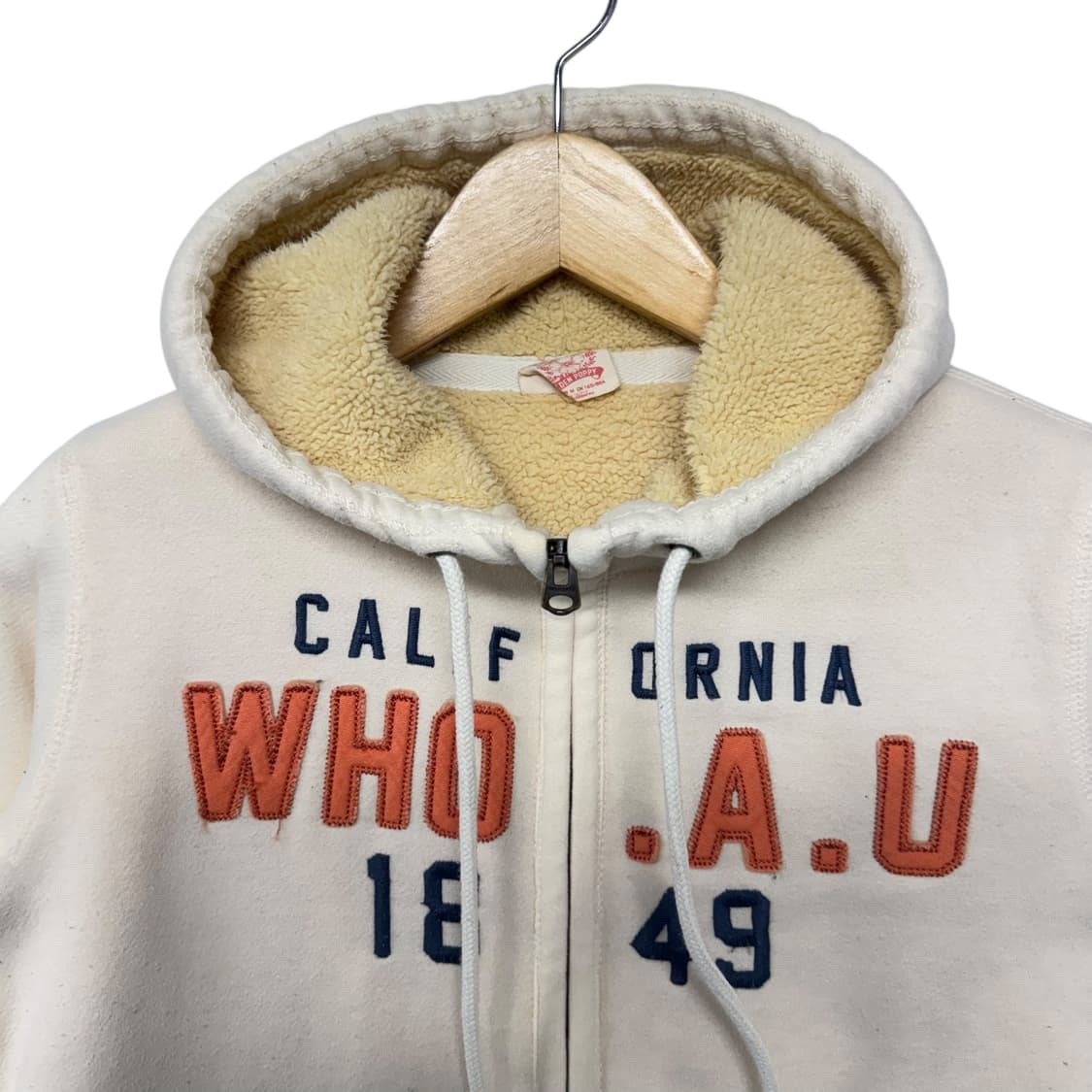 후아유 아치로고 양털후드집업 상품이미지2