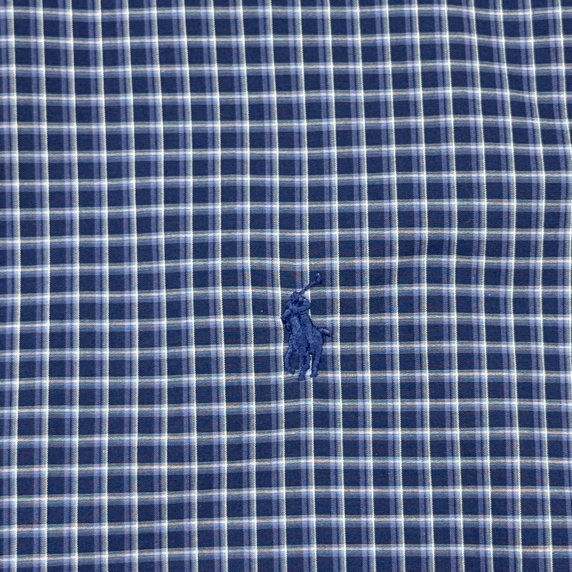 L) 폴로 랄프로렌 블루 체크 포플린 반팔 셔츠 상품이미지4