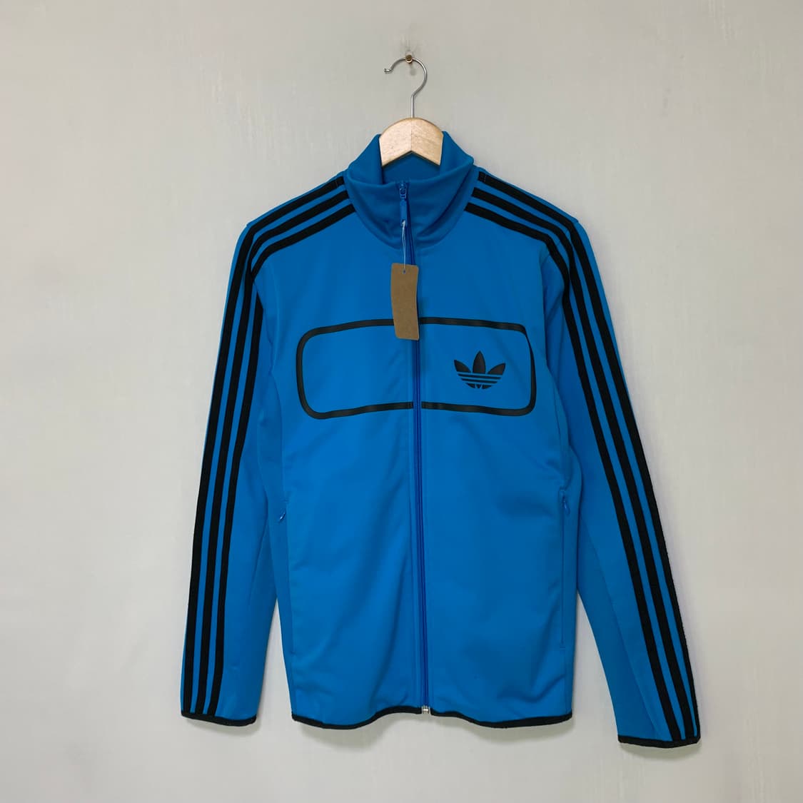 아디다스 빈티지 00s 2010 슬림 블랙 삼선 트랙탑 스카이블루 95 상품이미지1