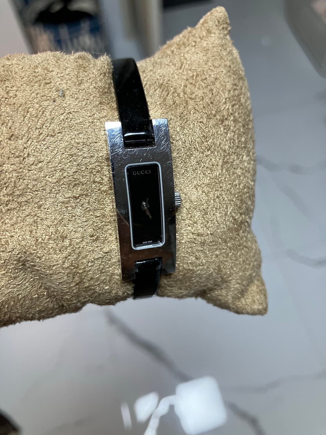 구찌 정품 3900L 슬림 스트랩 블랙 손목시계 상품이미지2