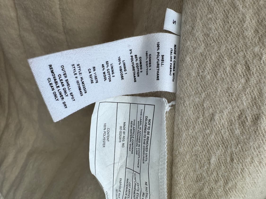 [헬무트 랭] Helmut Lang 후드 퀼팅 코트 이탈리안 패브릭 S 상품이미지5