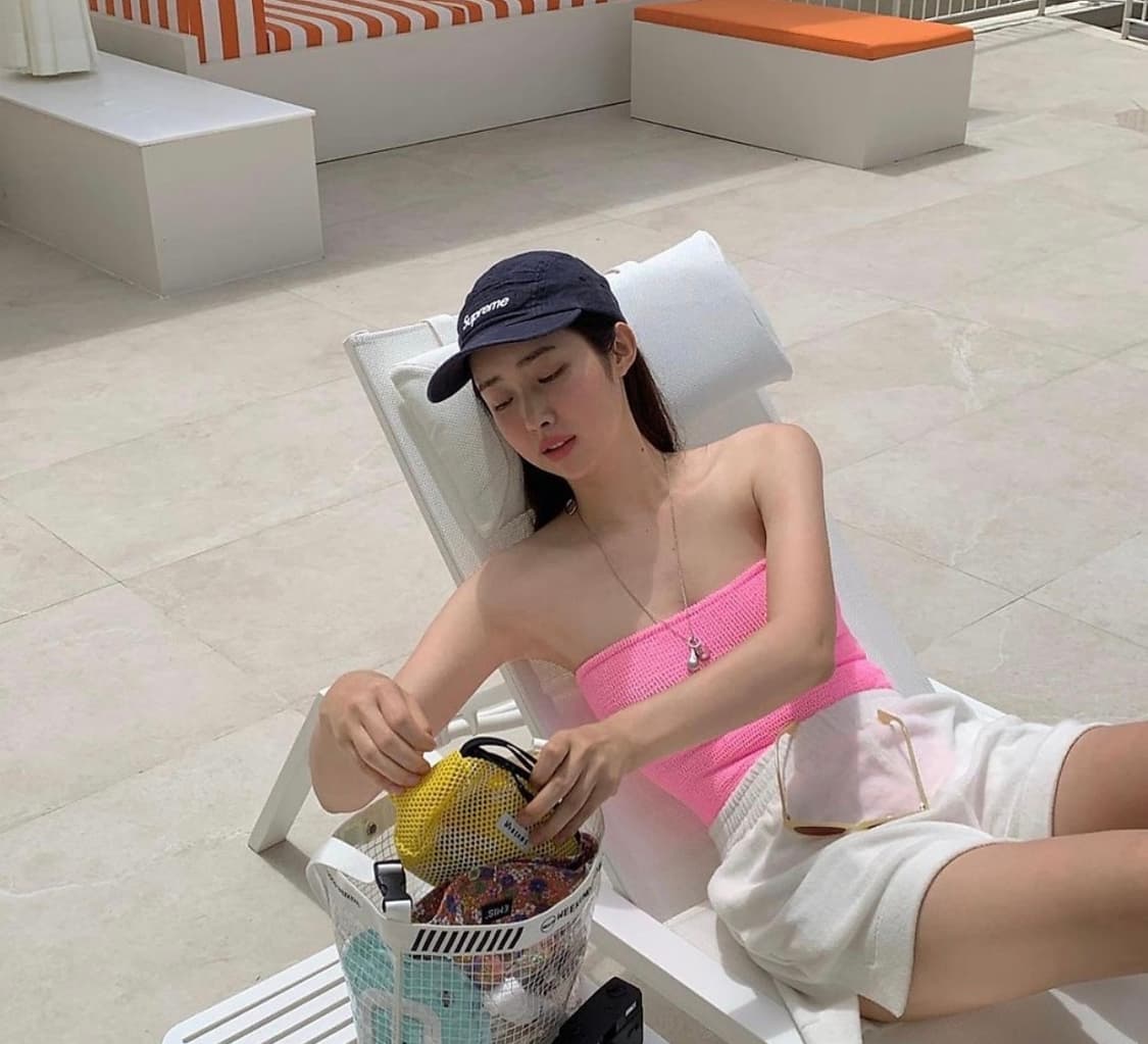 훈자 지 크링클 튜브탑 / 미니스커트 상품이미지2