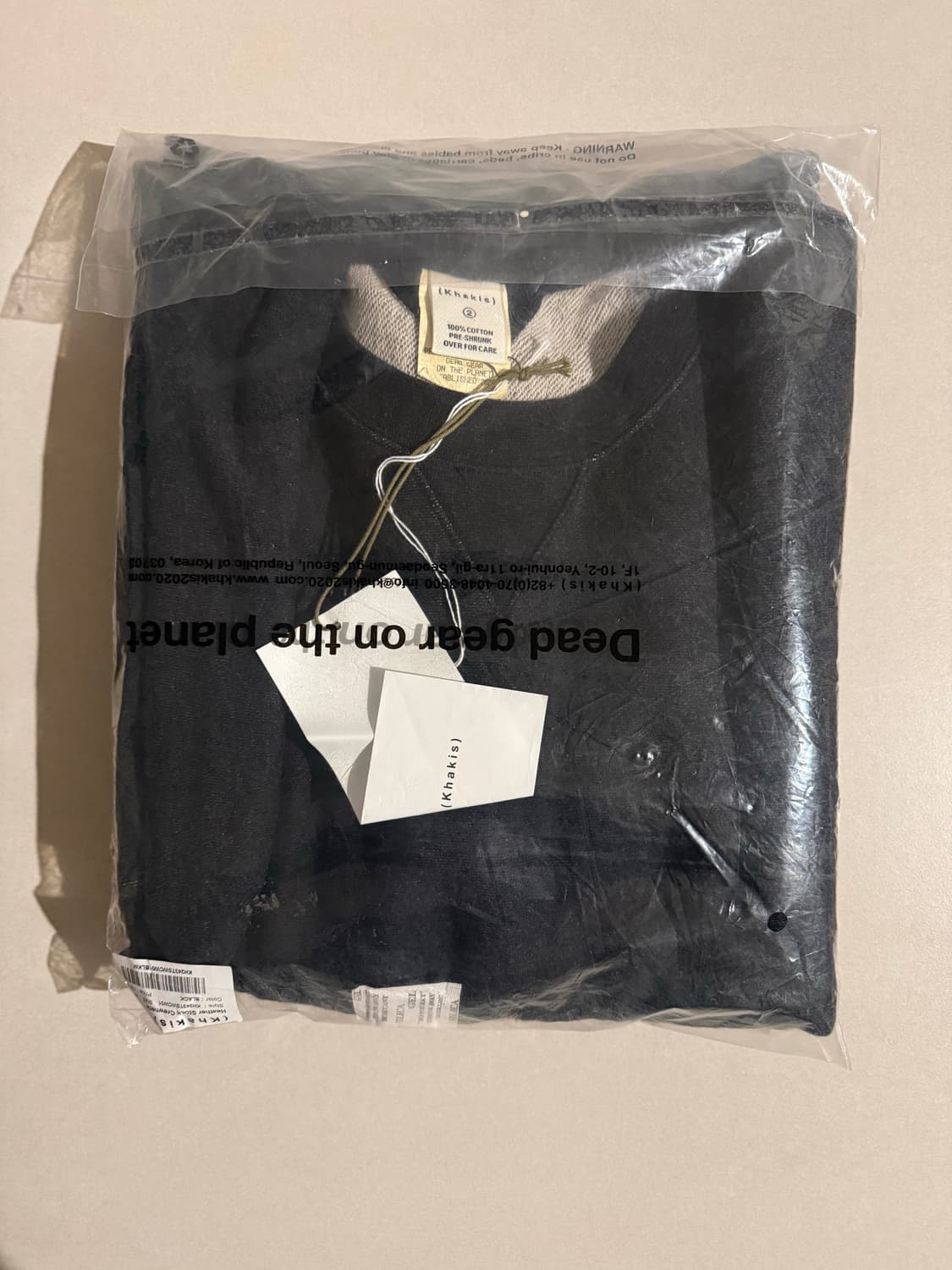 카키스 헤더 스탁 크루넥 블랙 상품이미지2