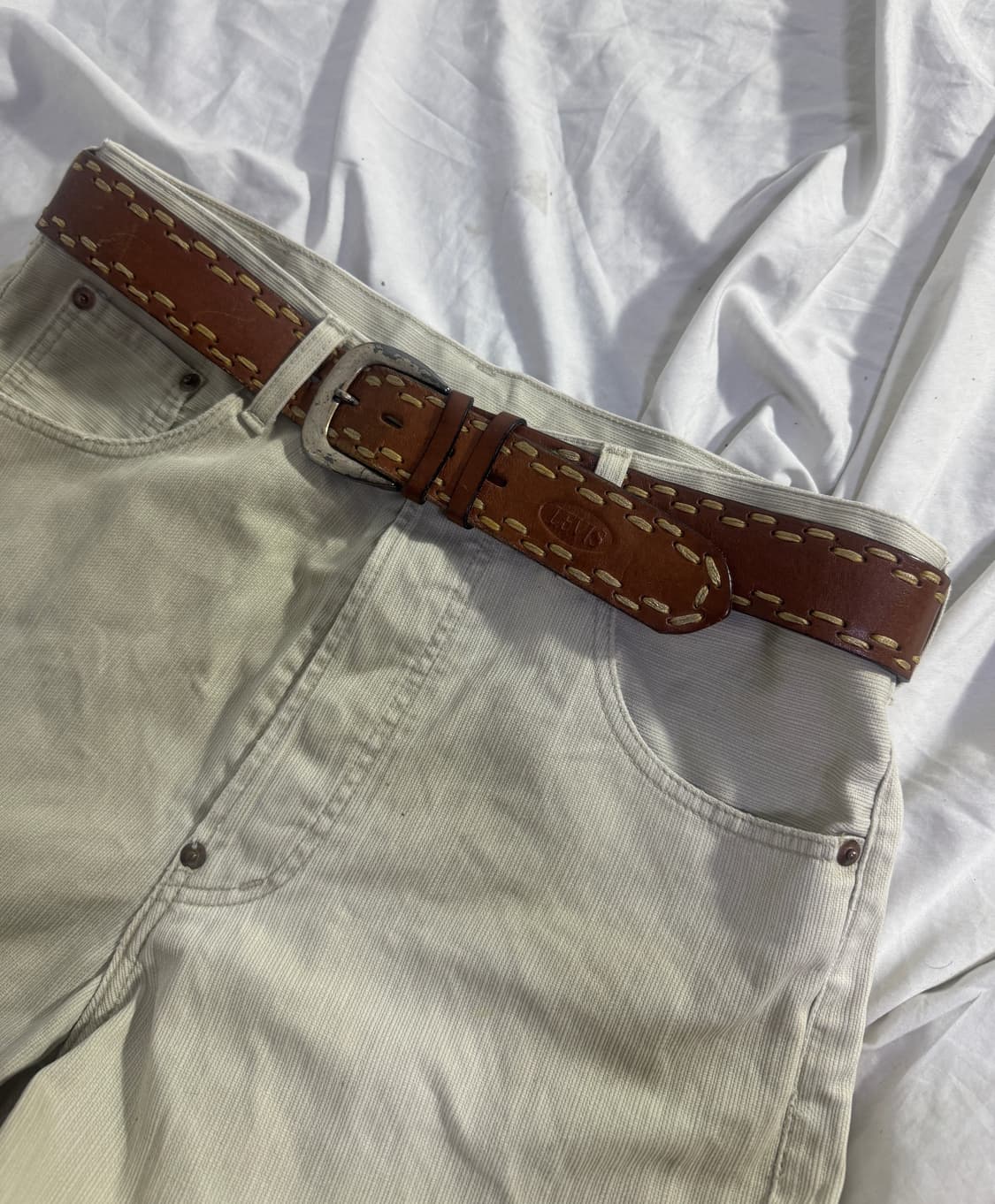 리바이스 스티치 레더 벨트 상품이미지1