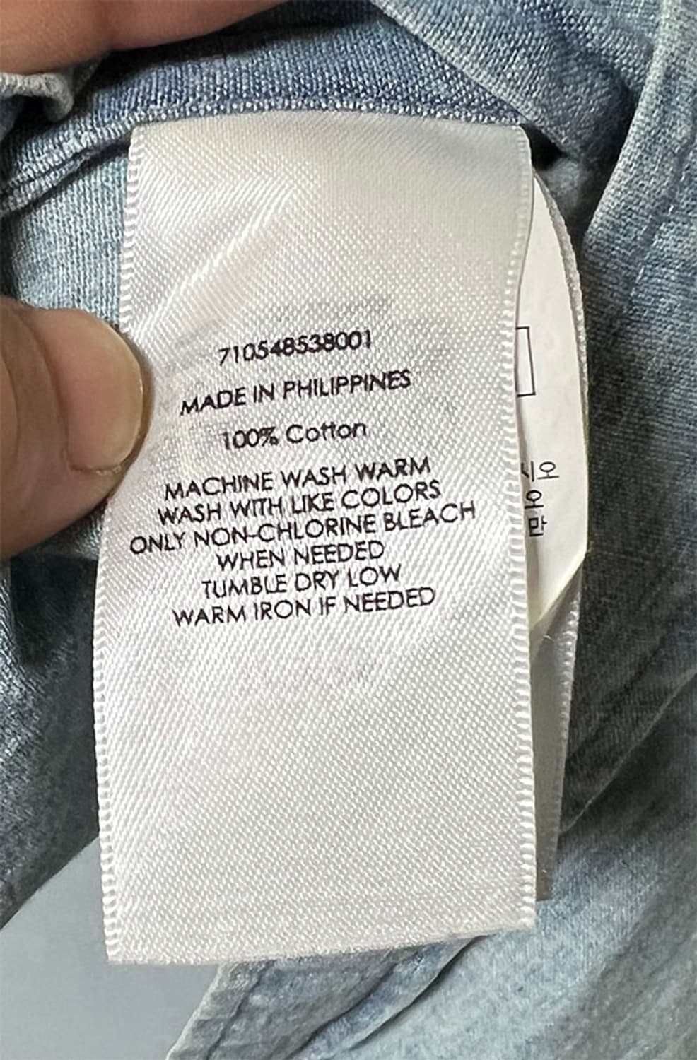 POLO 폴로 남자 샴브레이셔츠 데님 춘추 M 95  상품이미지5