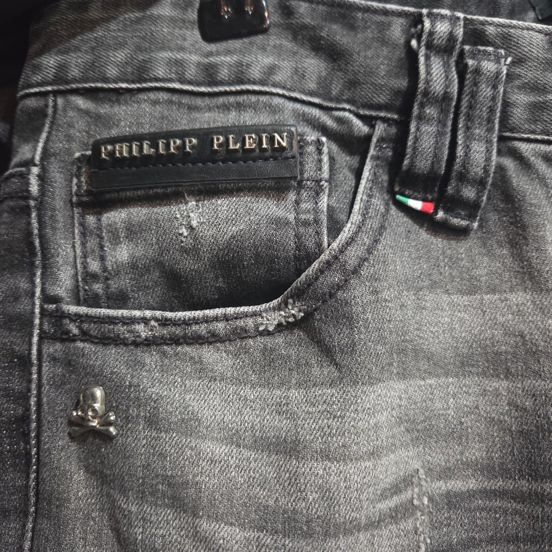 필립플레인 블랙 데님 바이커진 상품이미지4