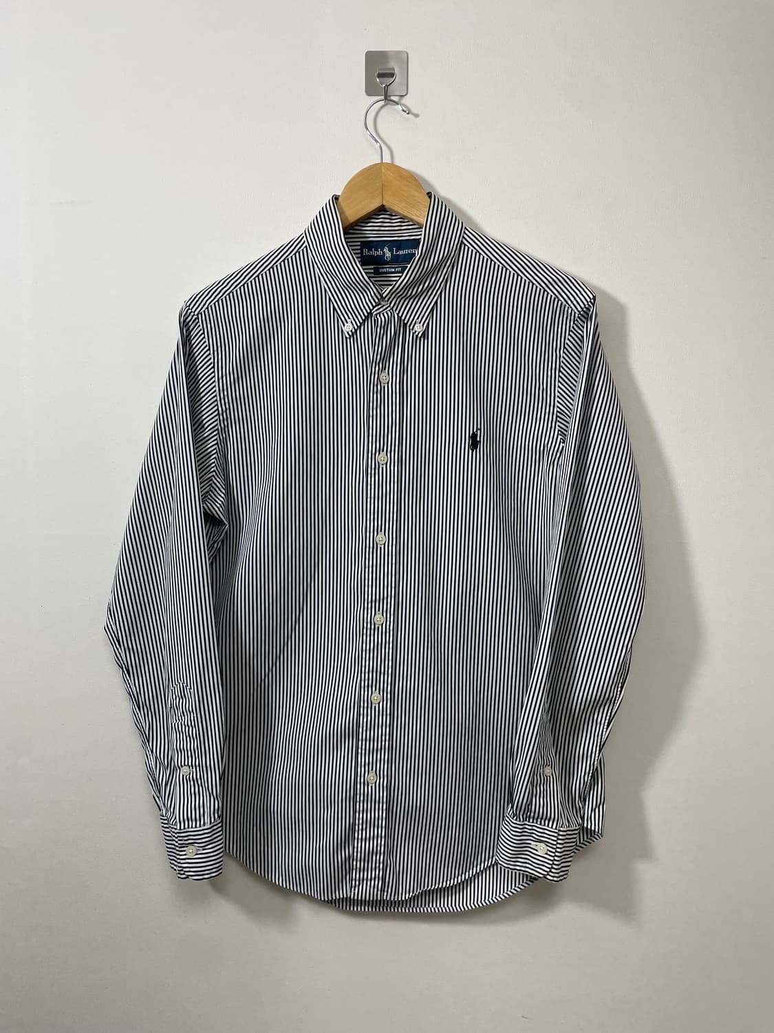 폴로Polo 블랙 스트라이프 셔츠 M - S23  상품이미지1