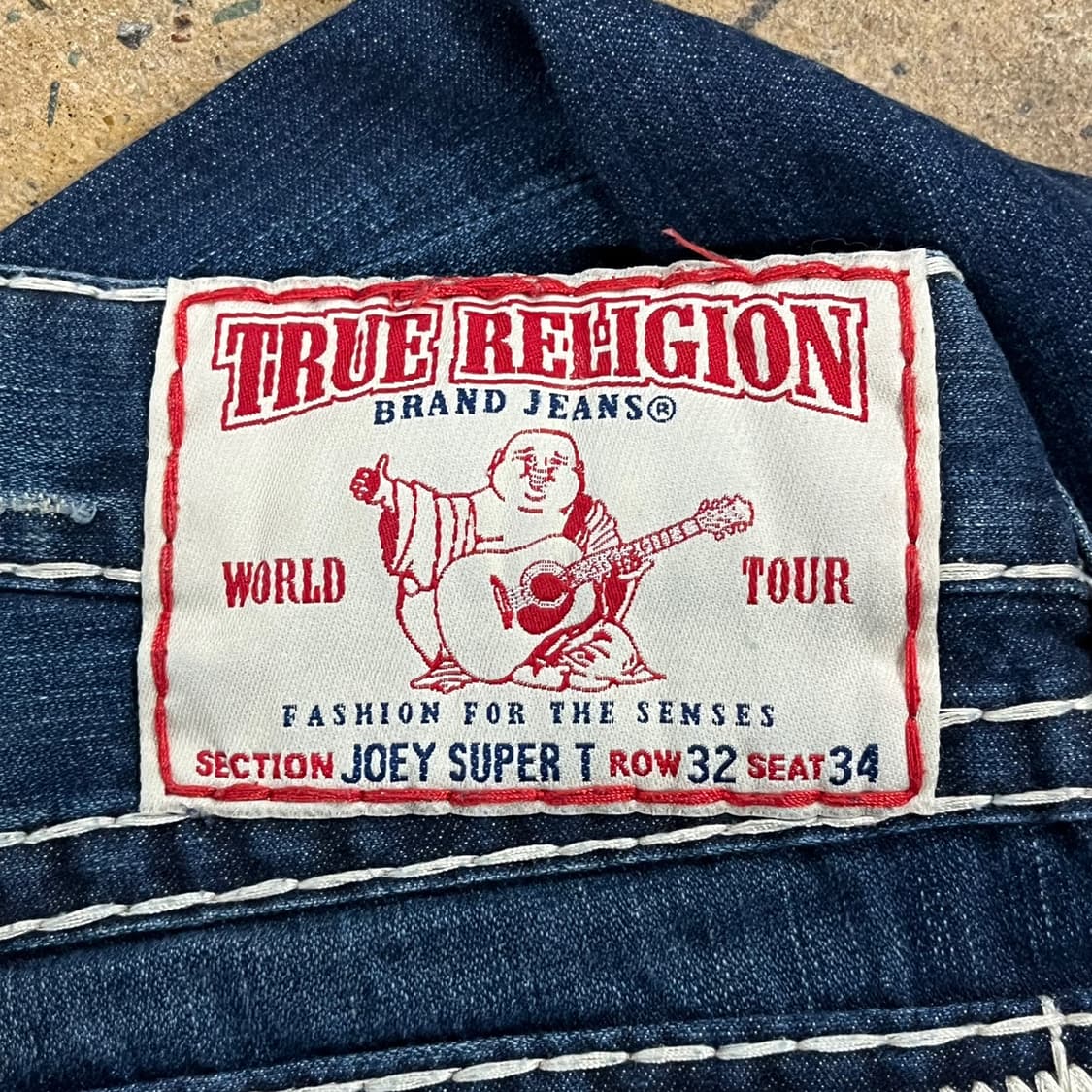 [정품/32] 트루릴리젼 스티치 데님 청바지 b18 상품이미지5