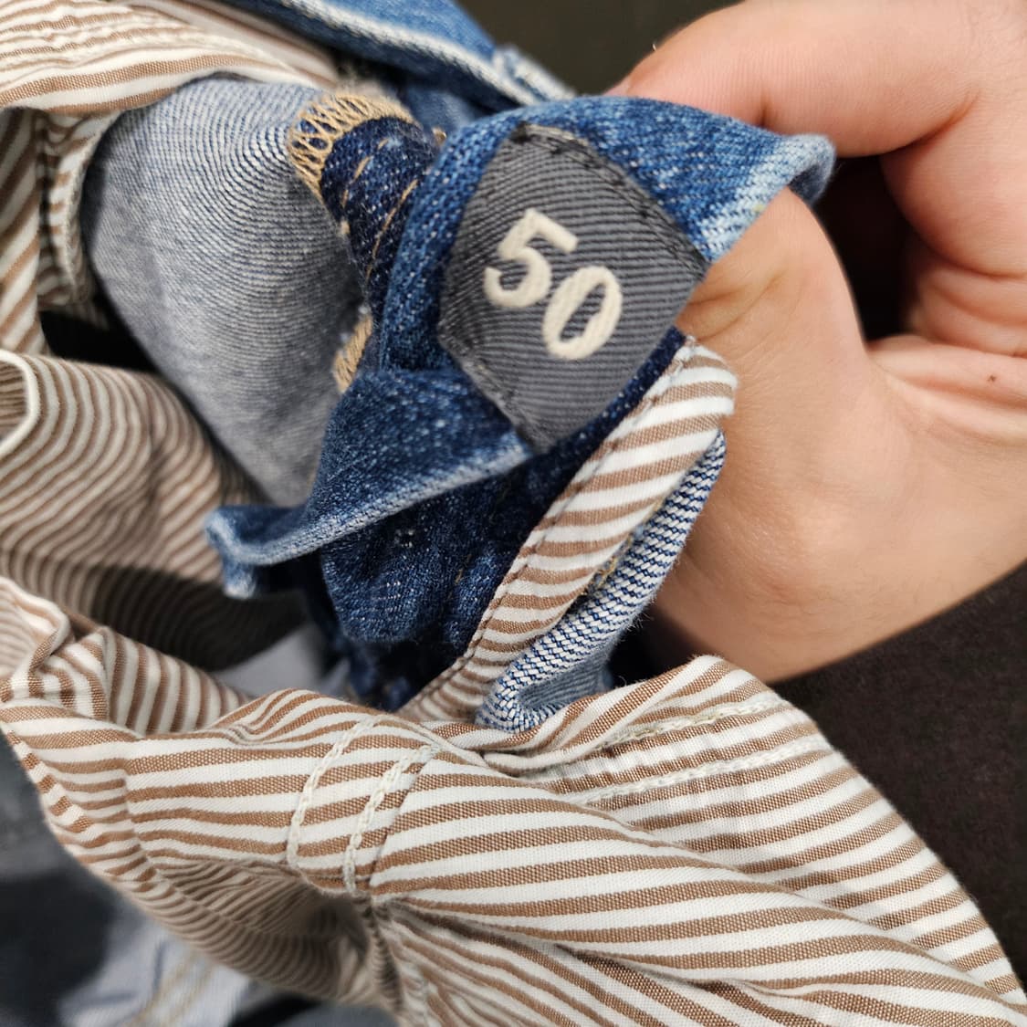 브루넬로 쿠치넬리 립 라이트웨이트 데님 레져 핏 트라우저 팬츠 상품이미지5