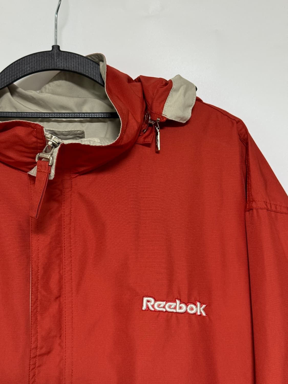 리복 오렌지색 바람막이 자켓 105 상태굿 상품이미지2