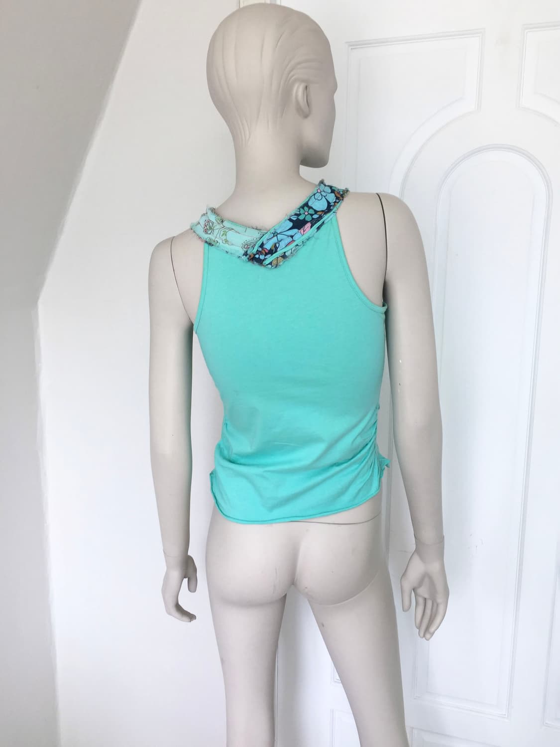 Vintage Oriental Print Mint Cami Top 상품이미지4