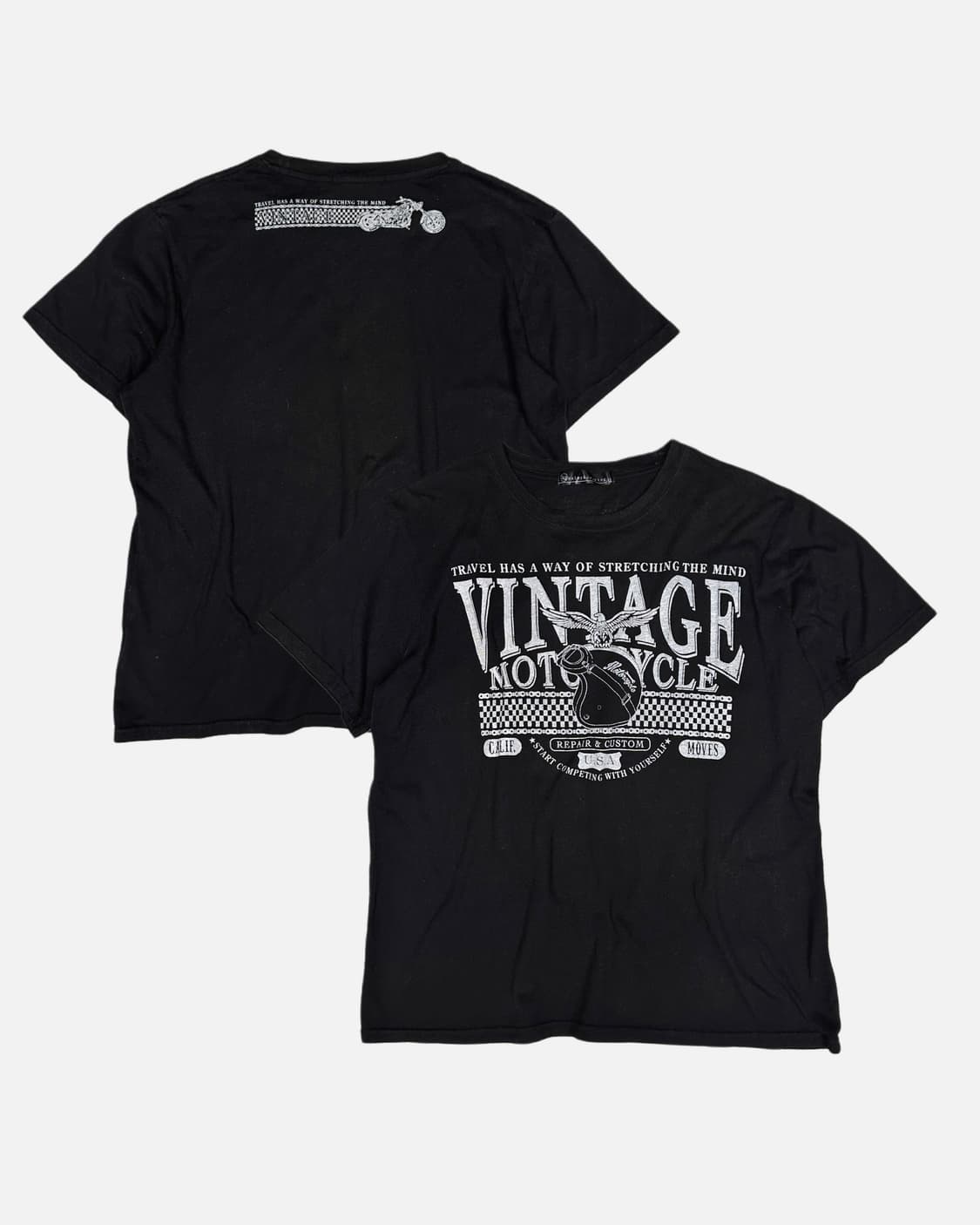 vintage motorcycle printing t-shirt 상품이미지1