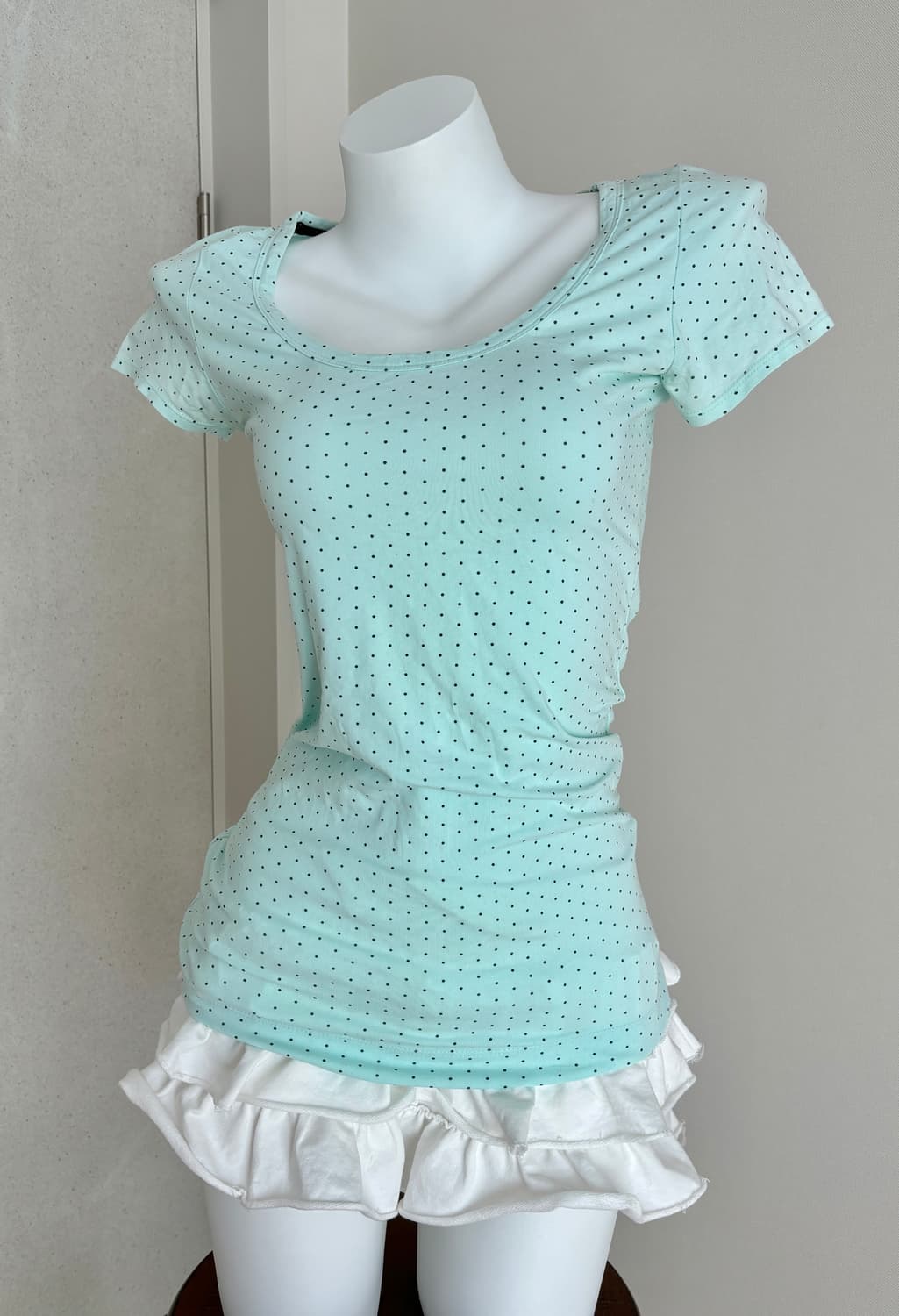 Lip Service 립서비스 민트 도트 반팔 티셔츠 갸루 조지후쿠 상품이미지3