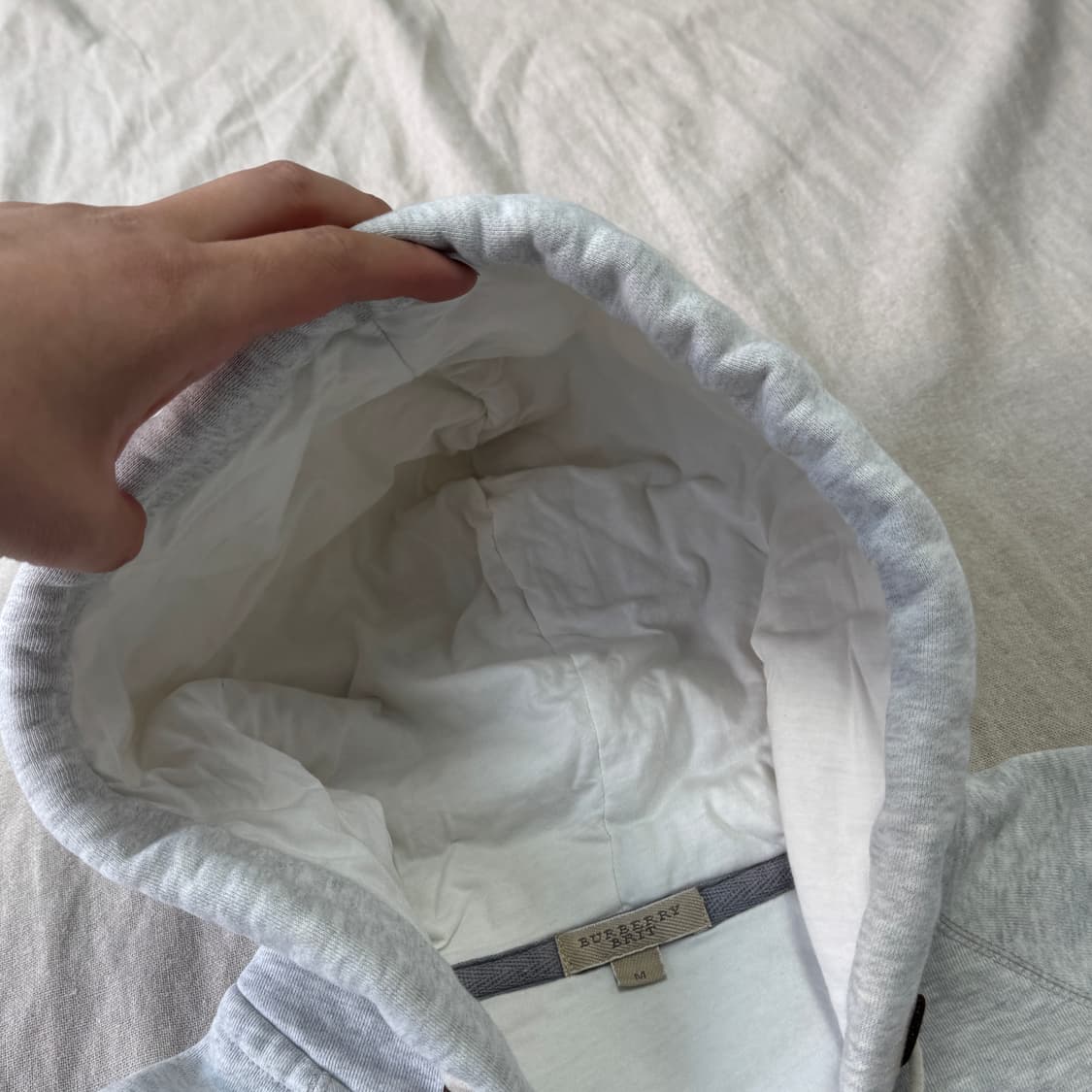 버버리 브릿 팔패치 애쉬 후드집업 M 상품이미지3