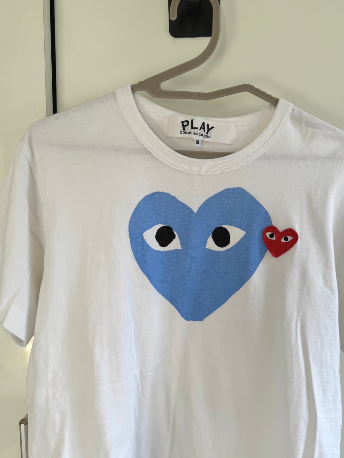 꼼데가르송 플레이 블루 하트 반팔티 M 상품이미지1