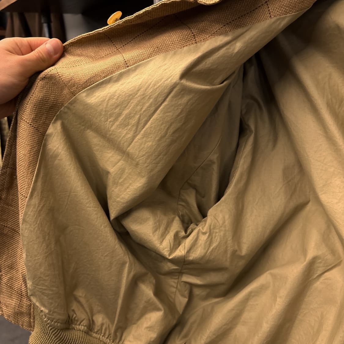 90s 폴로 랄프로렌 윈도우체크 린넨 위빙 블루종 자켓 N826 상품이미지6