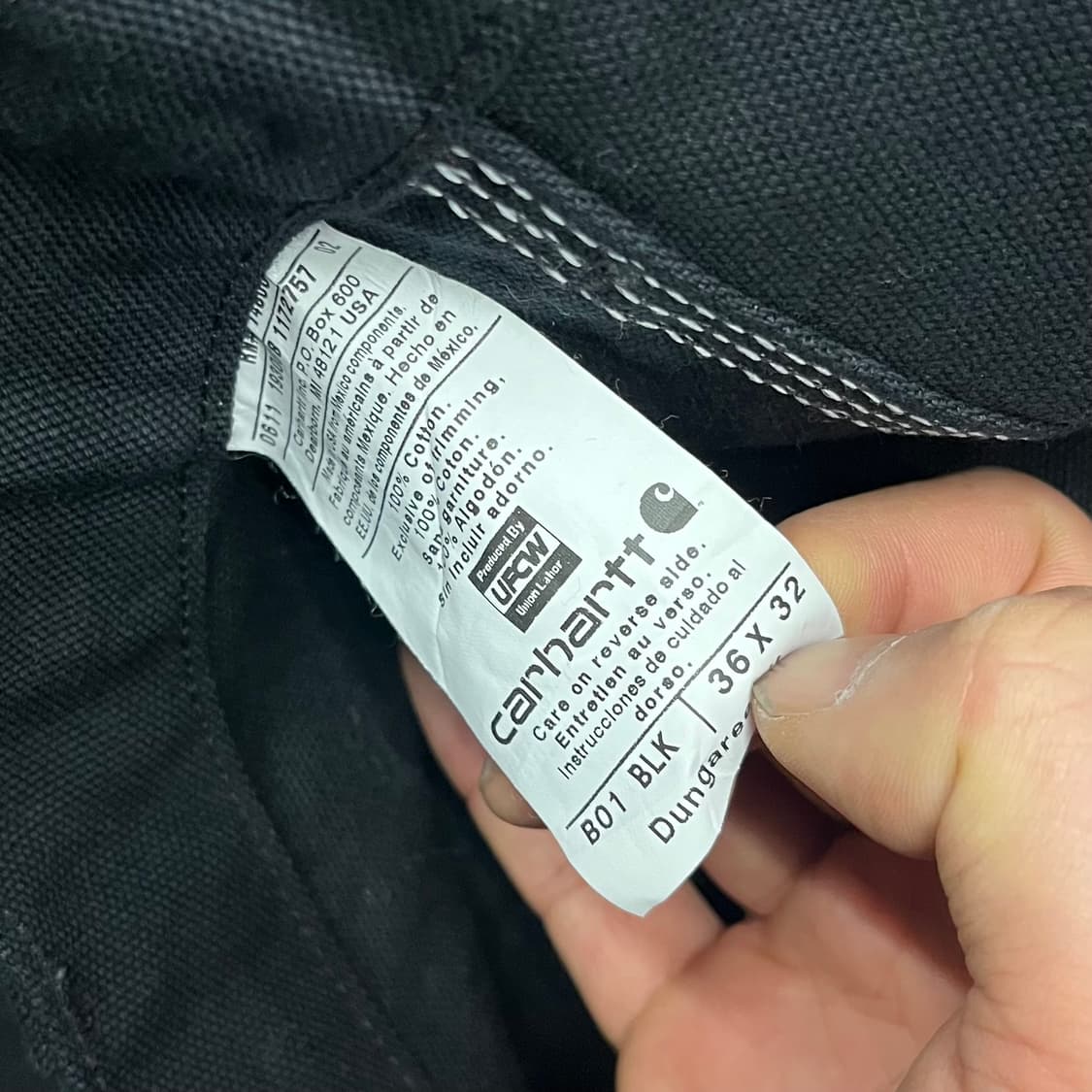 Carhartt 블랙 더블니 팬츠 (35“) 상품이미지6