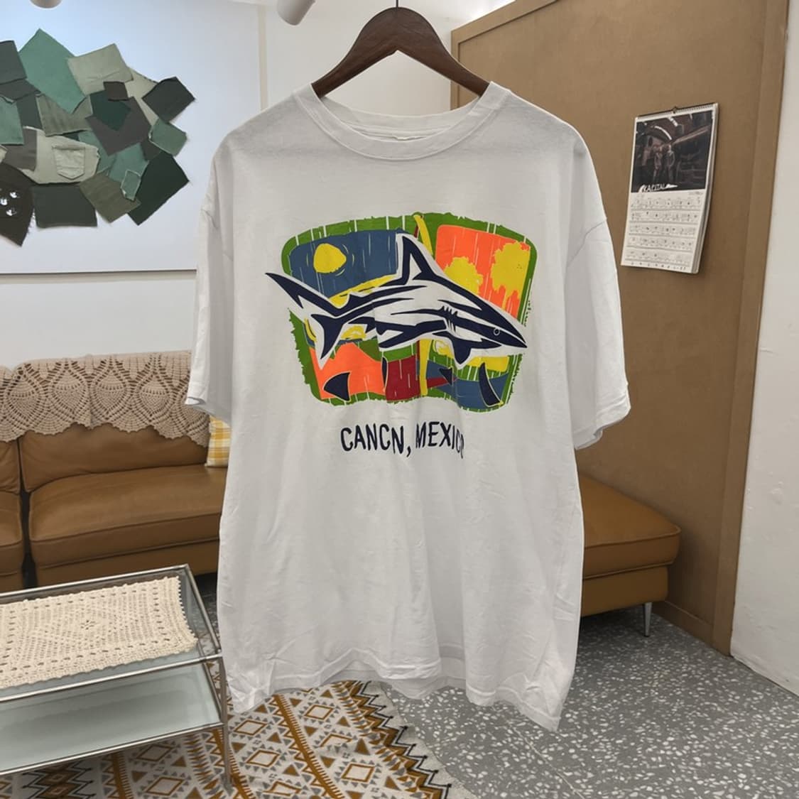 빈티지 캐주얼 키치 페인트 프린팅 반팔티 105 C10631 상품이미지3