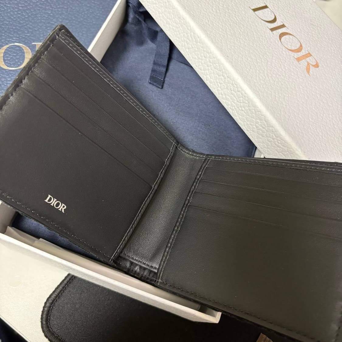 디올 오블리크 반지갑 블랙 풀박스 상품이미지2