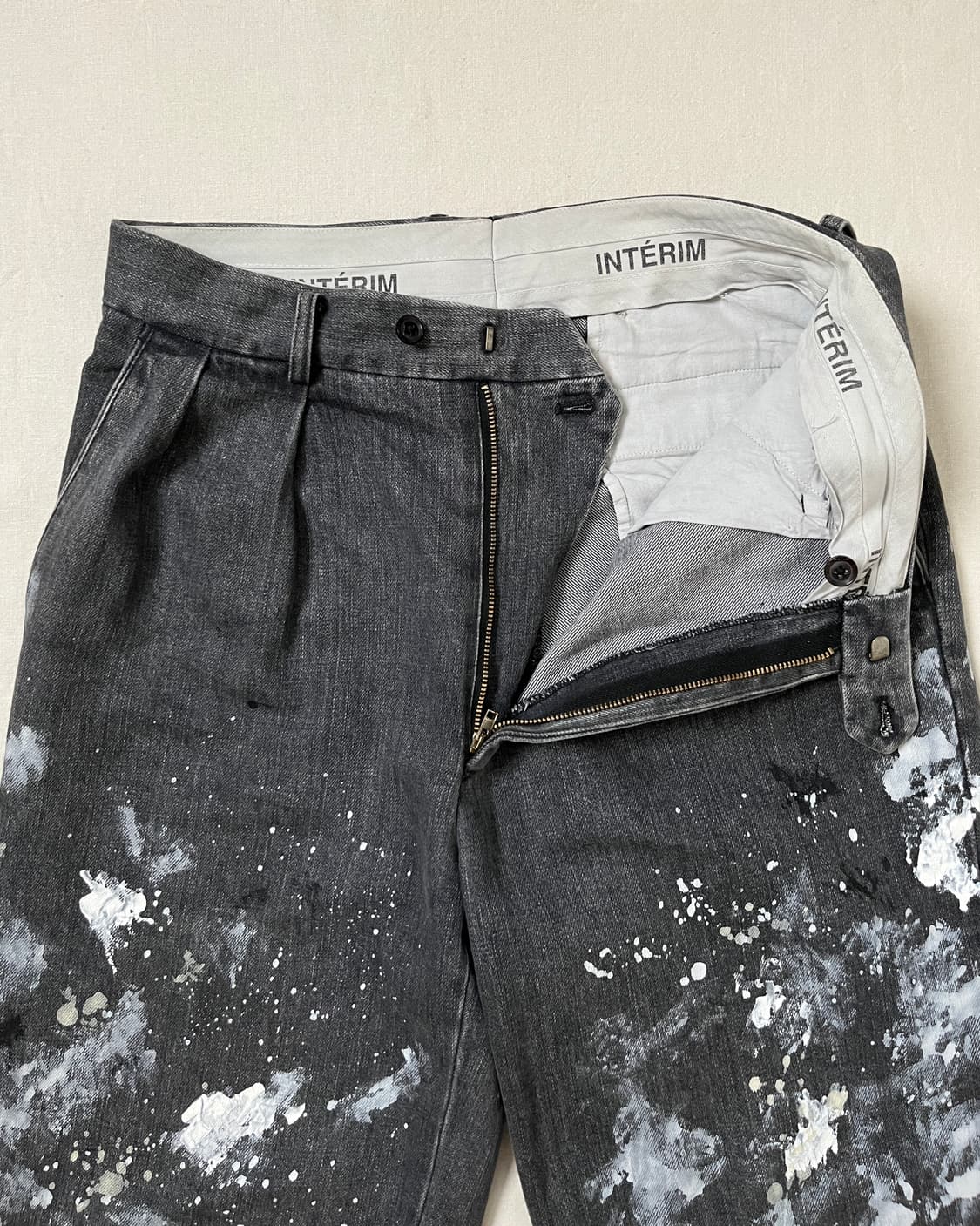 Interim 밀크페인트 블랙데님 슬랙스 상품이미지6