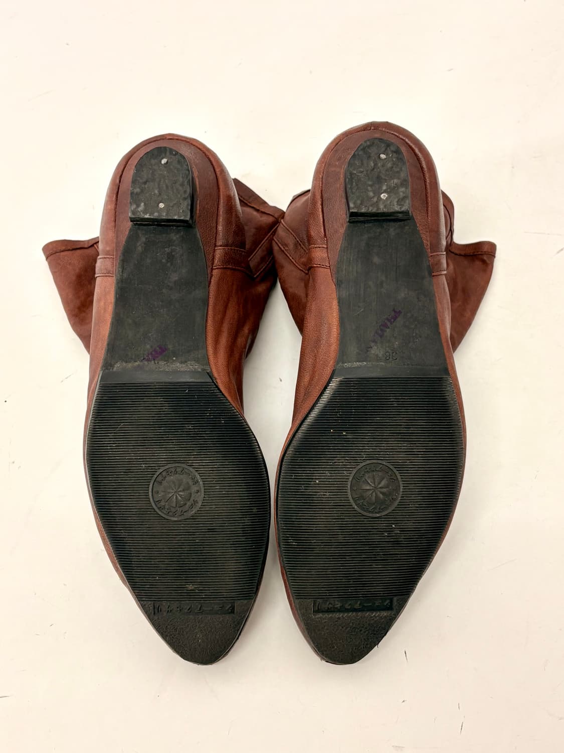 브라운 빈티지 가죽 앵클부츠 made in Italy 240~245 상품이미지6