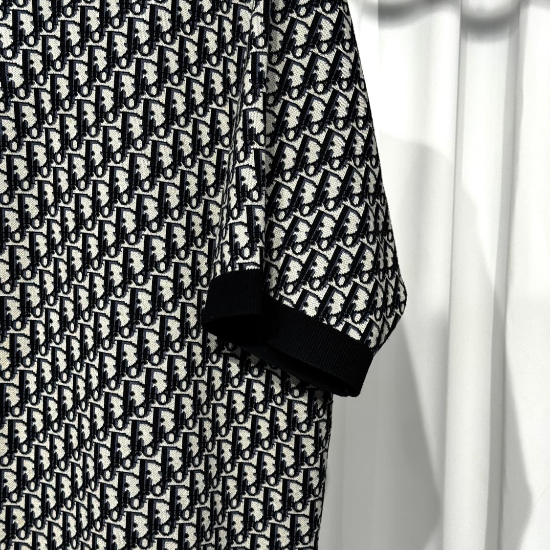 [정품] 디올 오블리크 자카드 니트 카라티 폴로티 3XL 상품이미지4