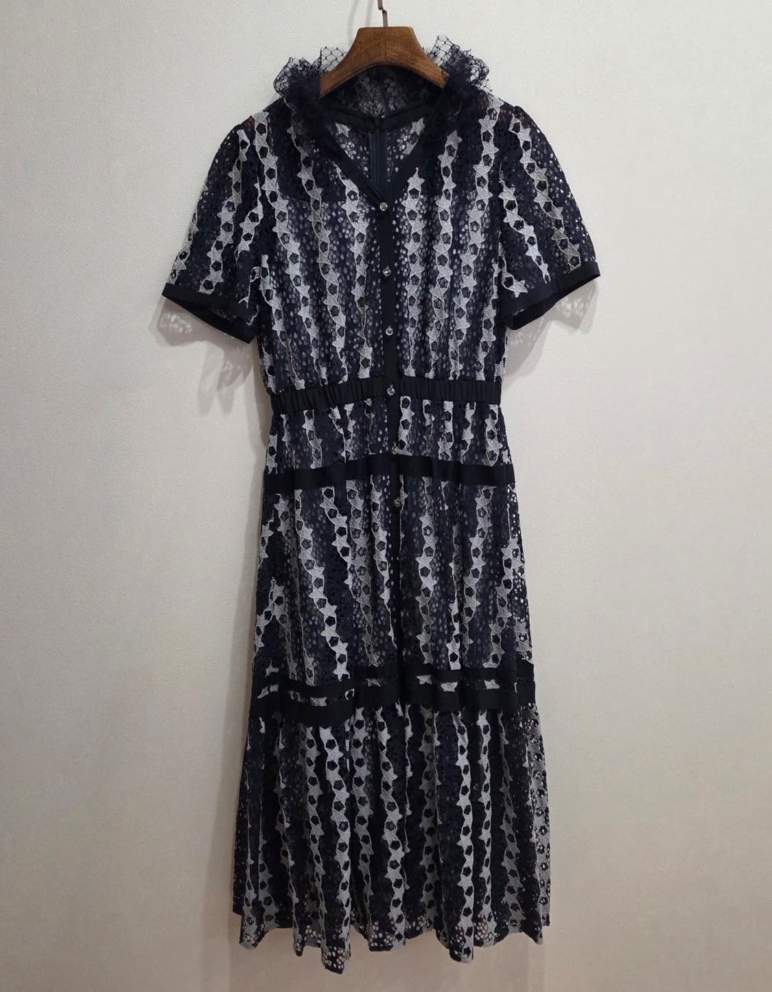 RENEE VON 레이스 원피스 네이비 상품이미지1