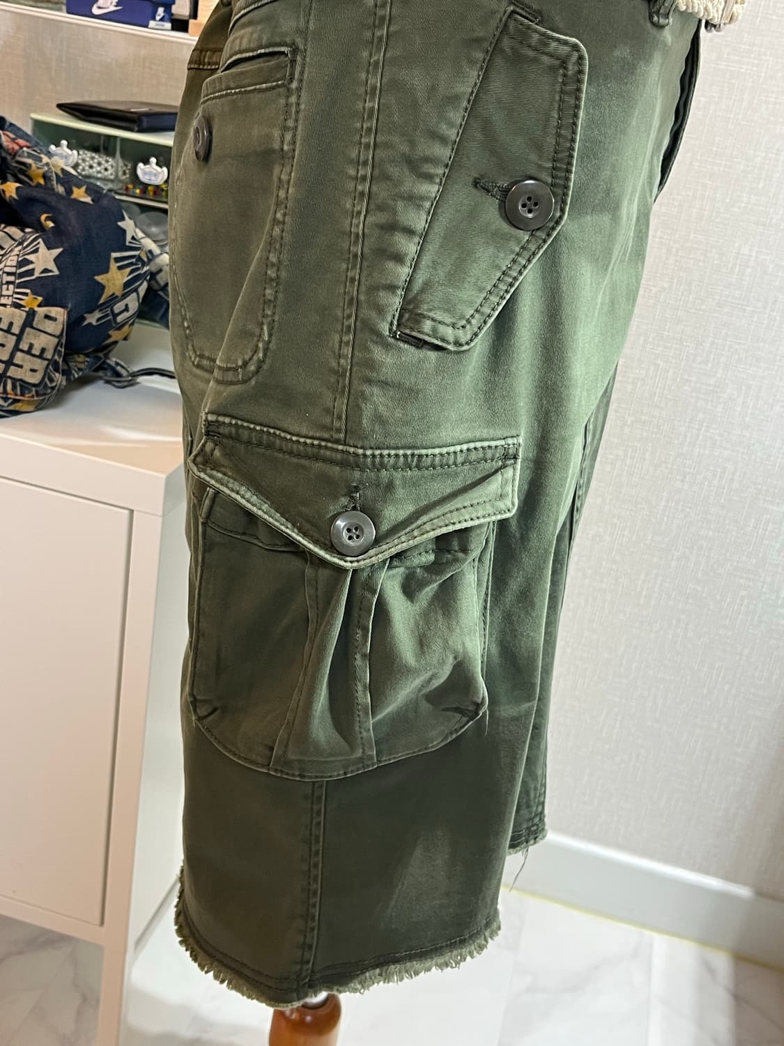 빈티지 카고 포켓 미디스커트 상품이미지6