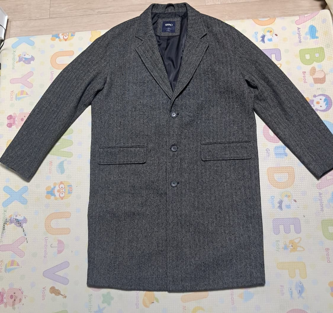 스파오 남성 헤링본 코트 롱자켓 XL 상품이미지4