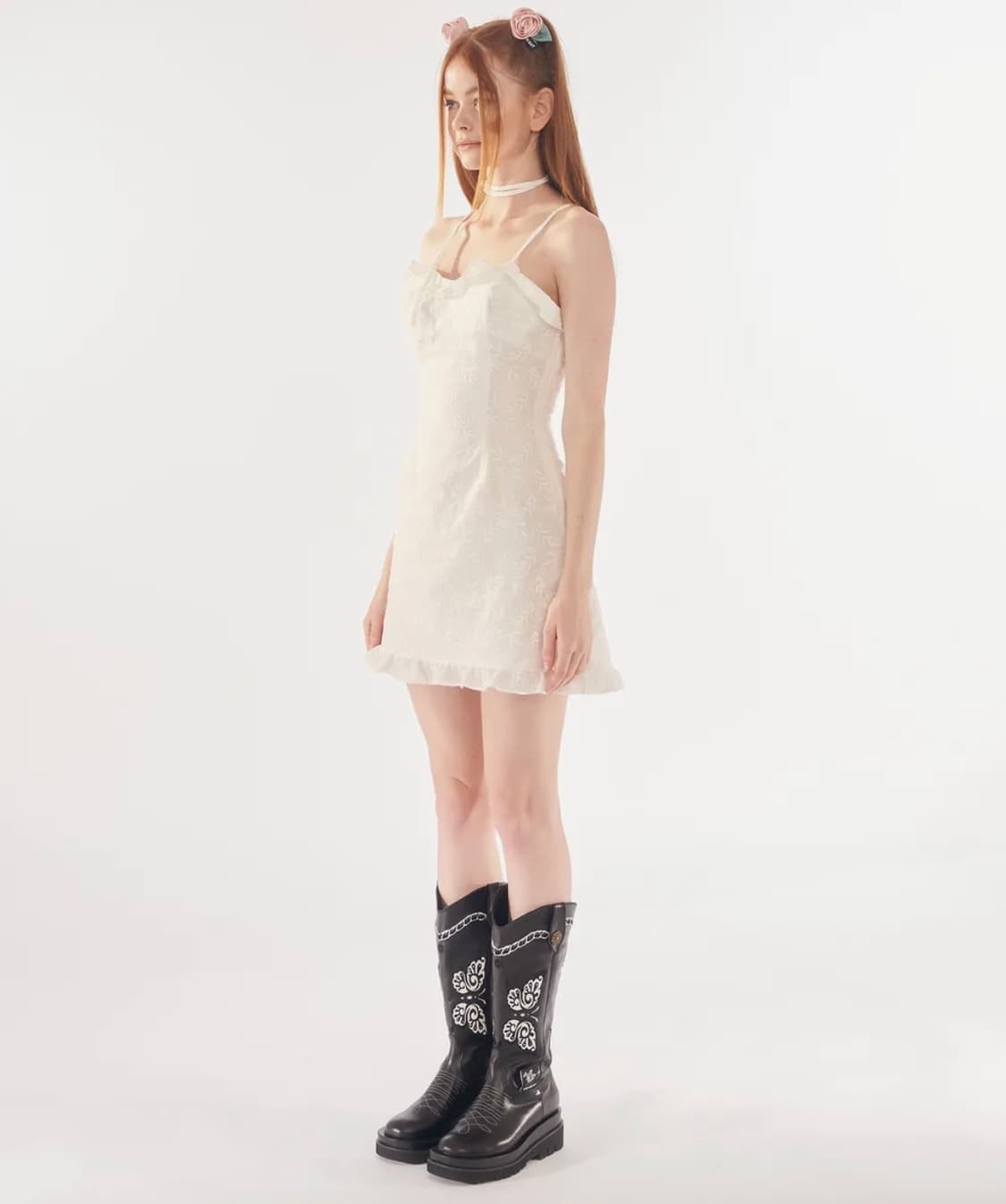 [택 o] 오드원아웃 FLOWER ONE PIECE_WHITE 상품이미지2