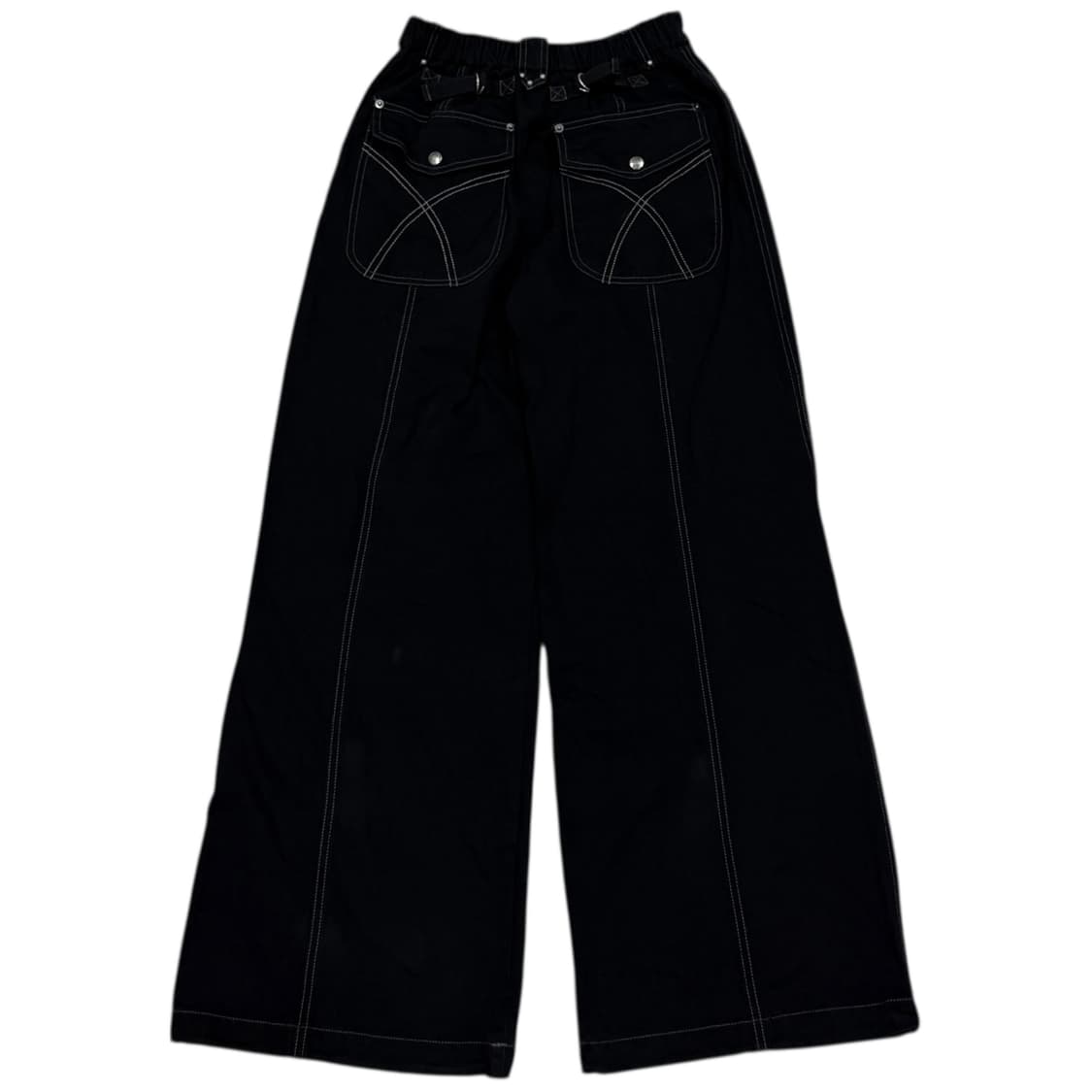 아캄 핀턱 스터드 코튼 팬츠 바지 블랙 1 상품이미지4