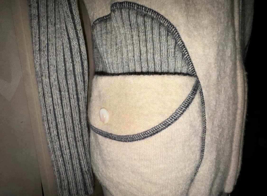 빈티지 니트 포켓 집업 상품이미지2