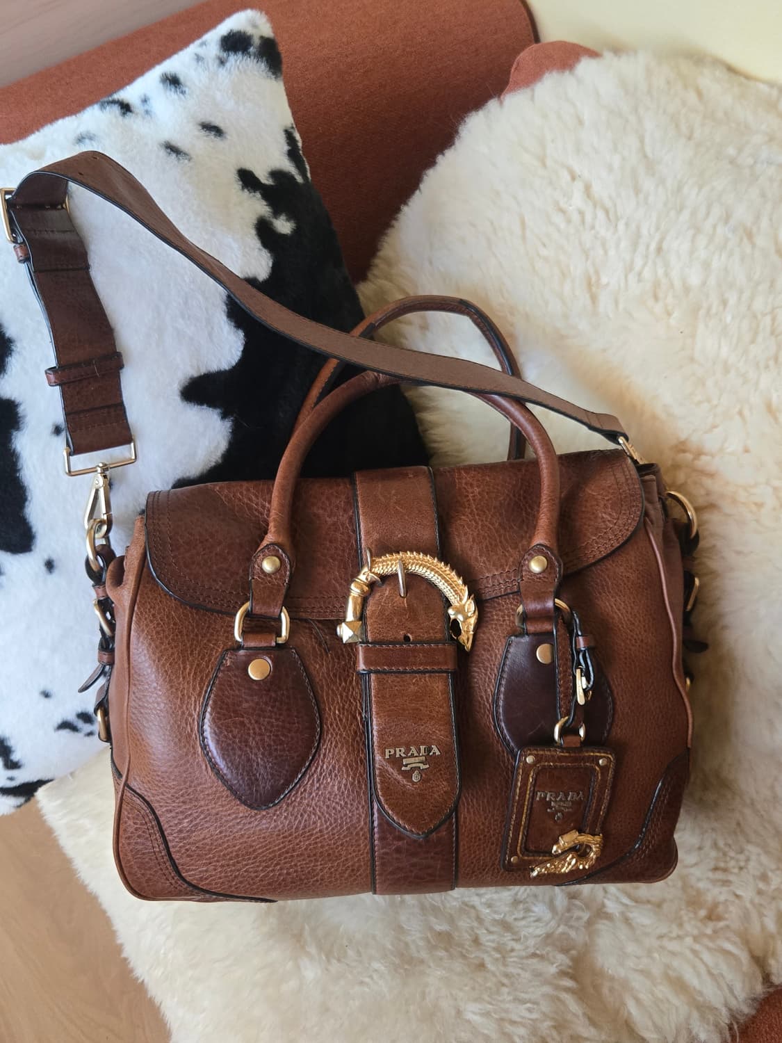 프라다 Cervo Animalier Bag 빈티지백 상품이미지2