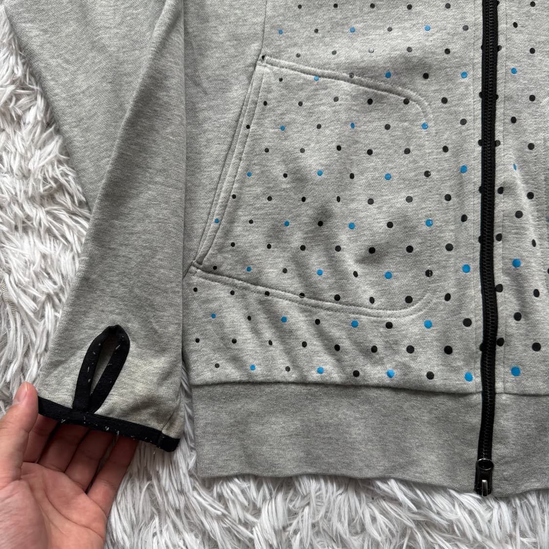 KAPPA 일본빈티지 땡땡이 후드집업 카파 땡땡이후드집업 M 95 상품이미지5