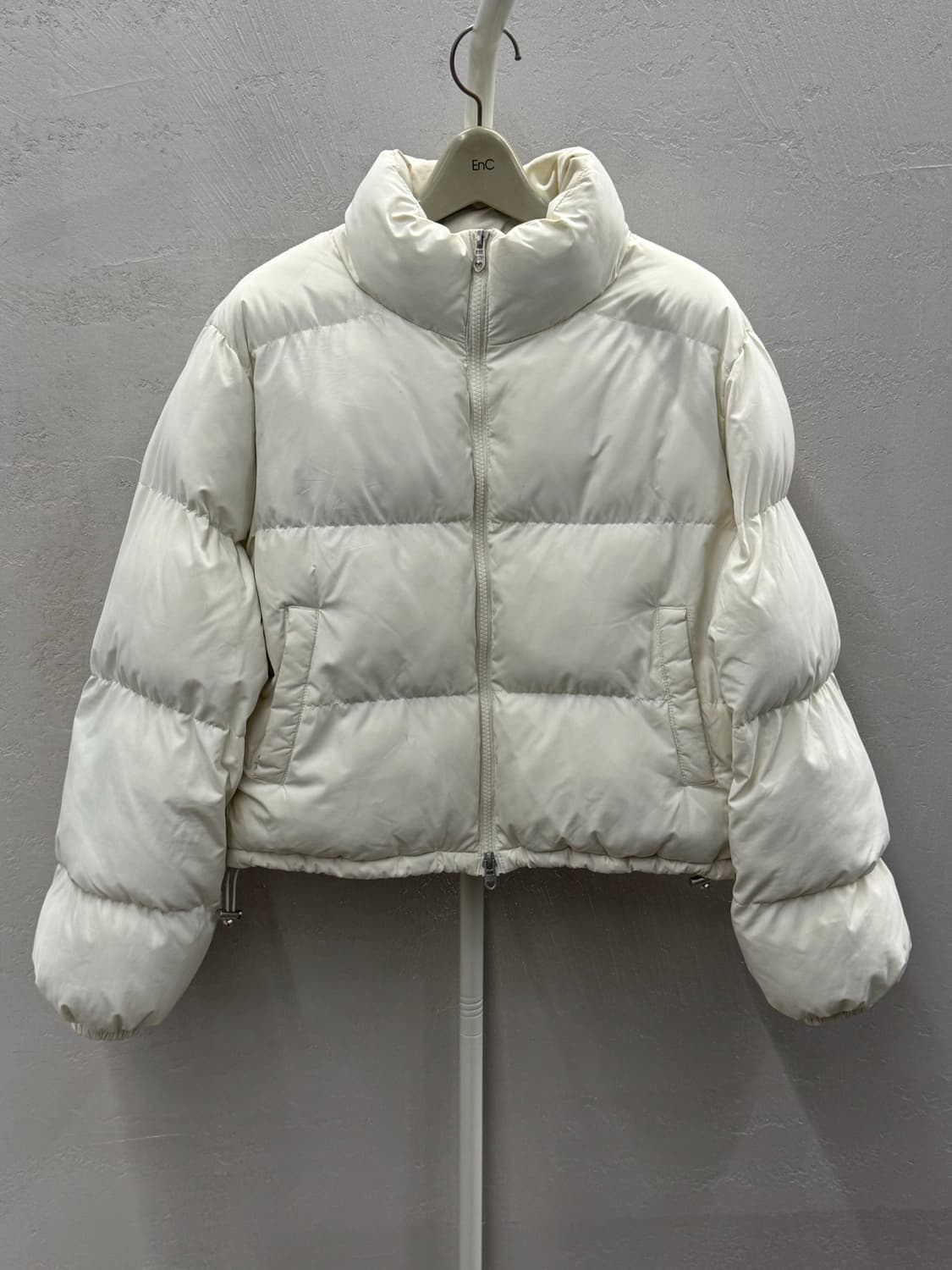 비터쉘즈 화이트 숏패딩 점퍼 S 상품이미지2