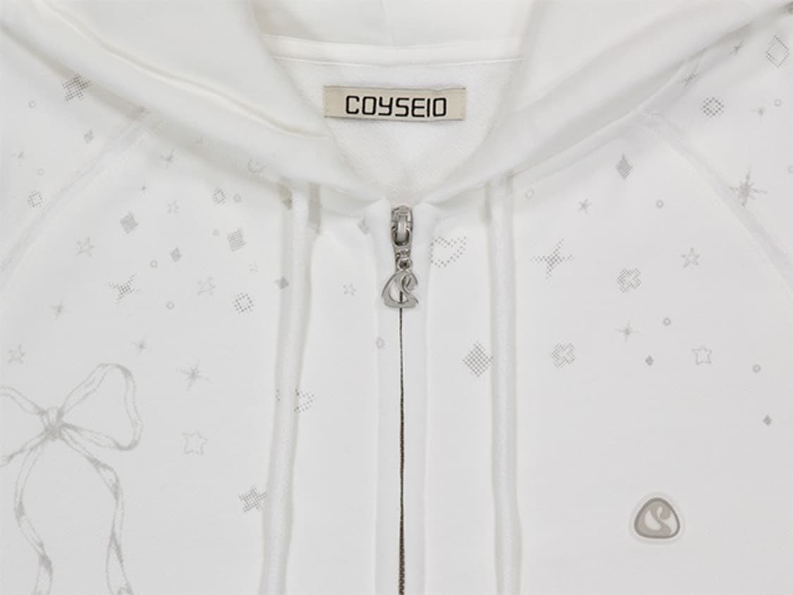 새상품) 코이세이오 트윙클 후드집업 화이트 흰색 상품이미지4