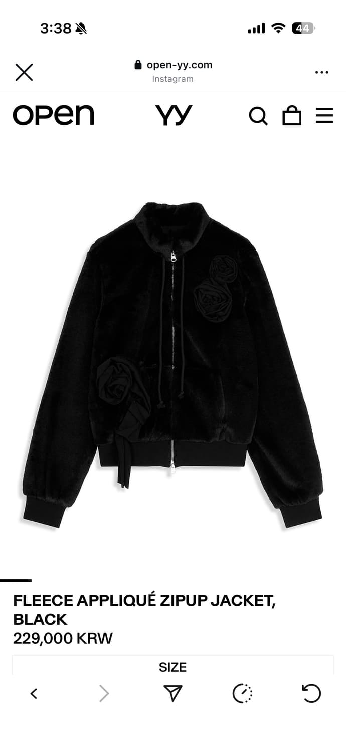 오픈와이와이 플리스 아플리케 집업 상품이미지1