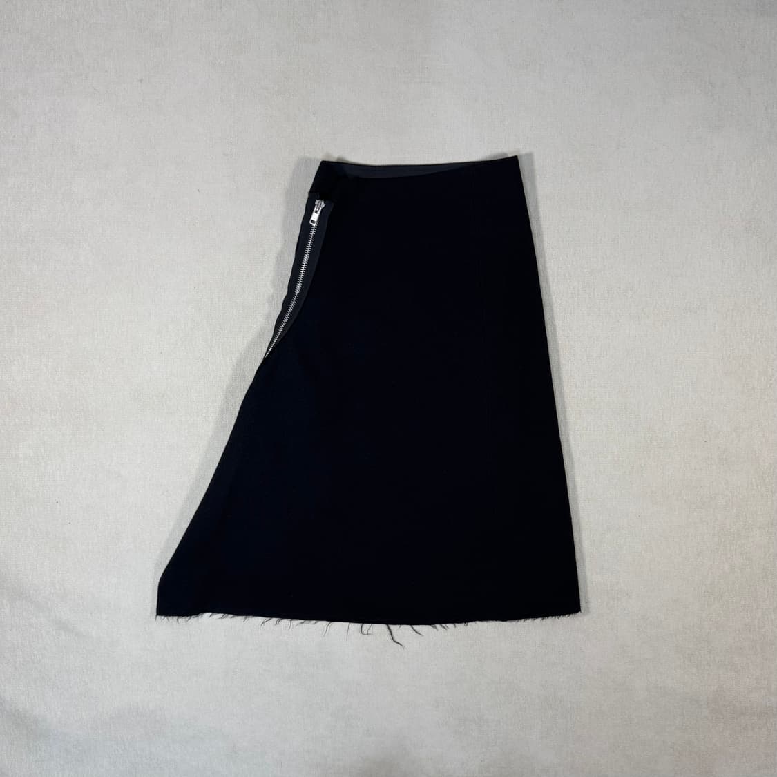 Zipper Wool Long Black Skirt 상품이미지1
