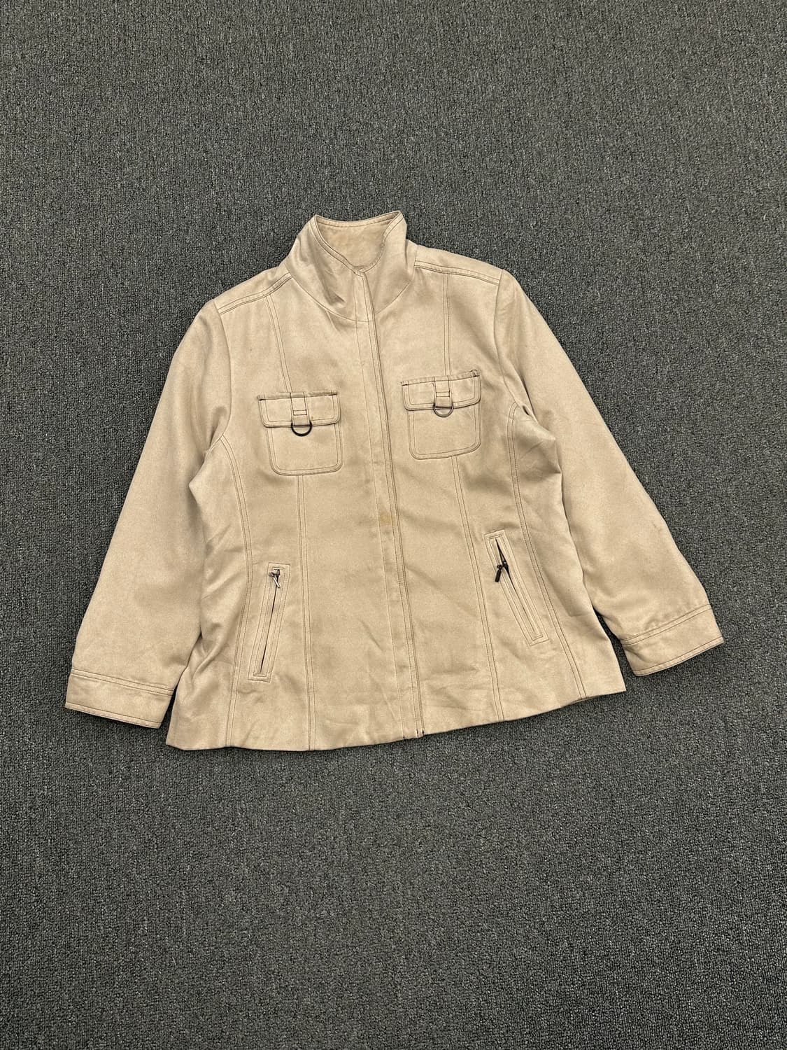 L)Japanese vintage 여성 스웨이드 베이지 자켓 상품이미지1