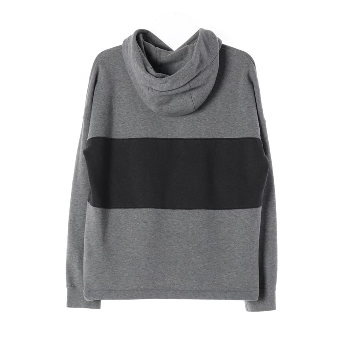 나이키 에어 빅로고 블랙 그레이 배색 기모 후드티 XXL 상품이미지2