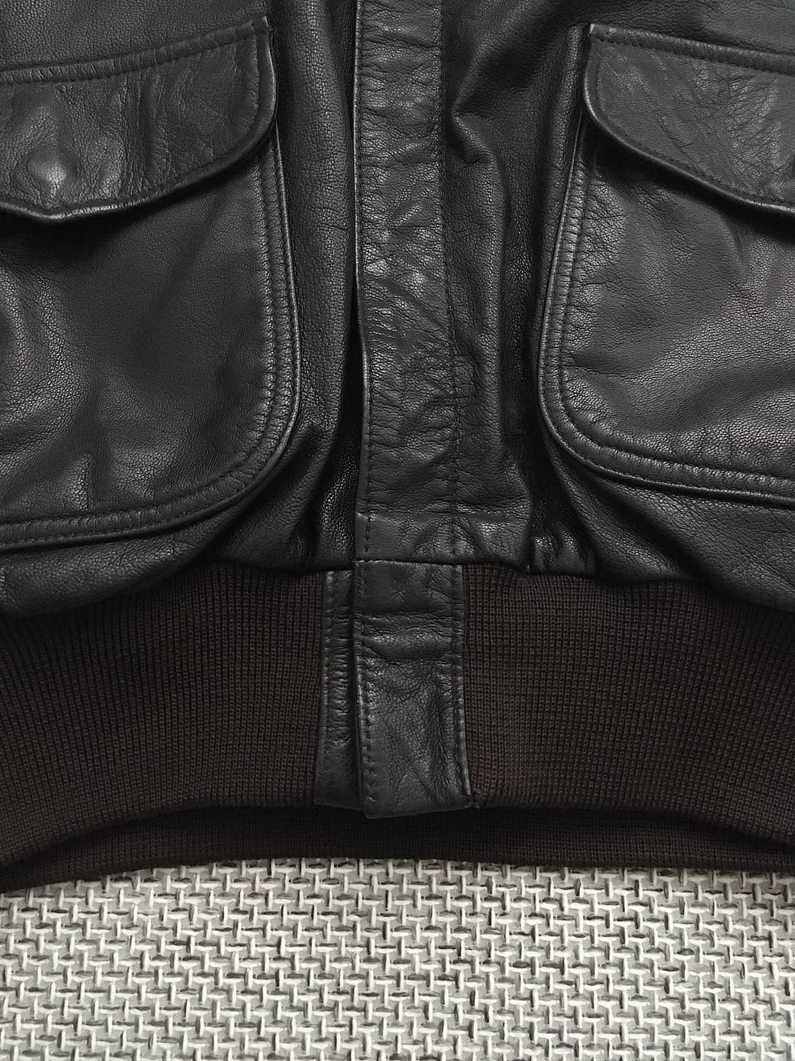 90s USA made A-2 leather flight jacket 상품이미지7