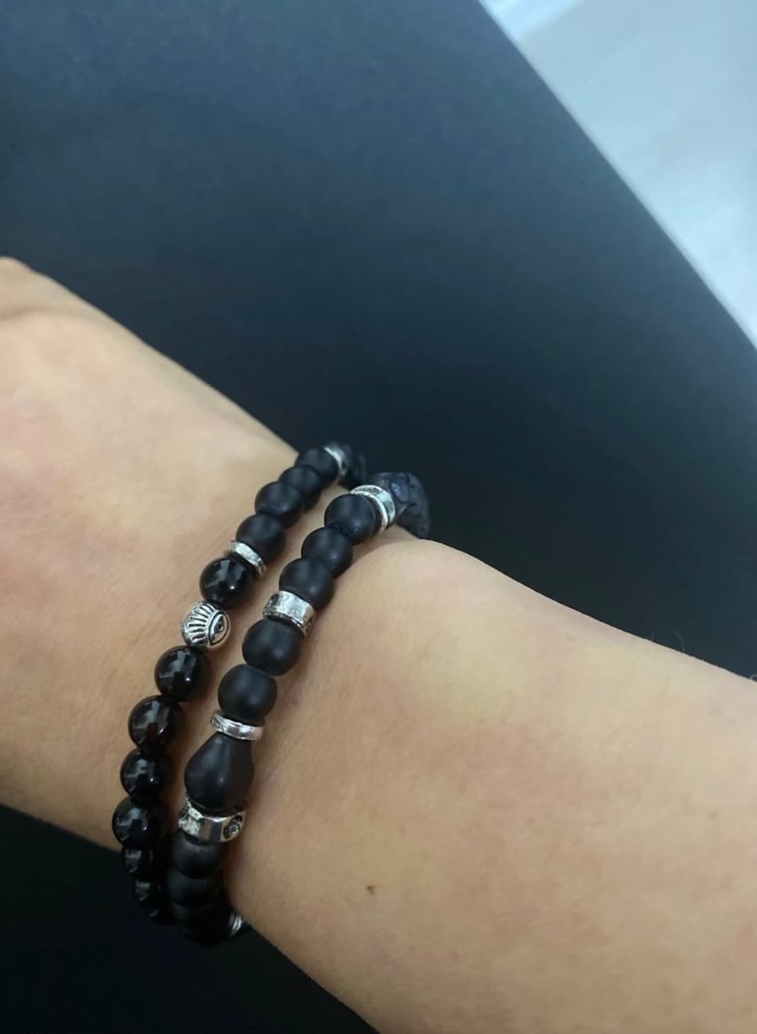 블랙 레이어드 팔찌 2개 set 상품이미지4