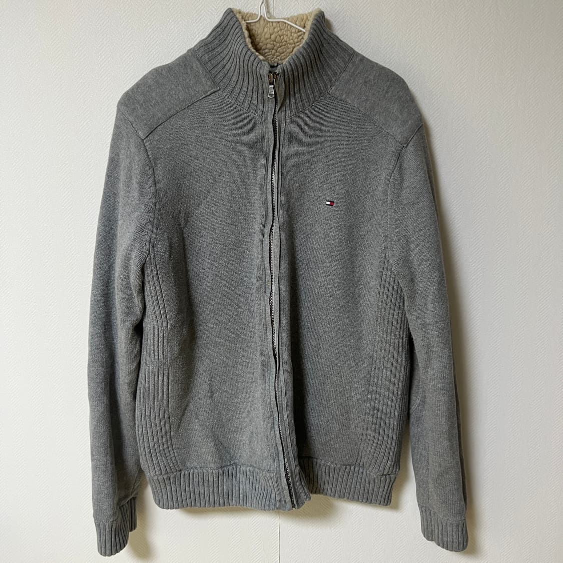 타미힐피거 헤비 코튼 니트 집업 m 상품이미지1